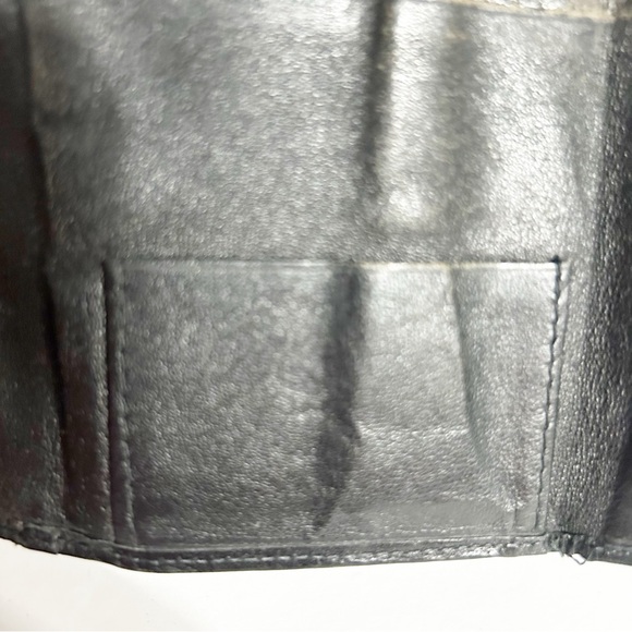 Vintage Unbranded Leather Wallet with Snap Closure and Kiss Lock Change Purse 🖤 - Picture 13 of 15
